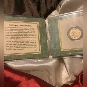 1883 Racketeer Nickel Commemorative Coin Display